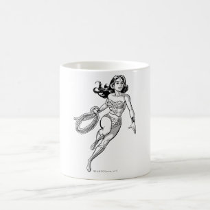 Mug Wonder Woman Lasso noir & blanc