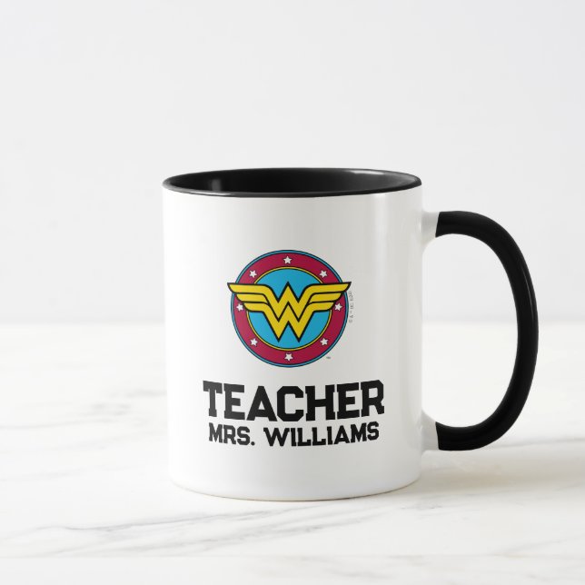 Mug Wonder Woman | Logo Cercle & Etoiles (Droite)