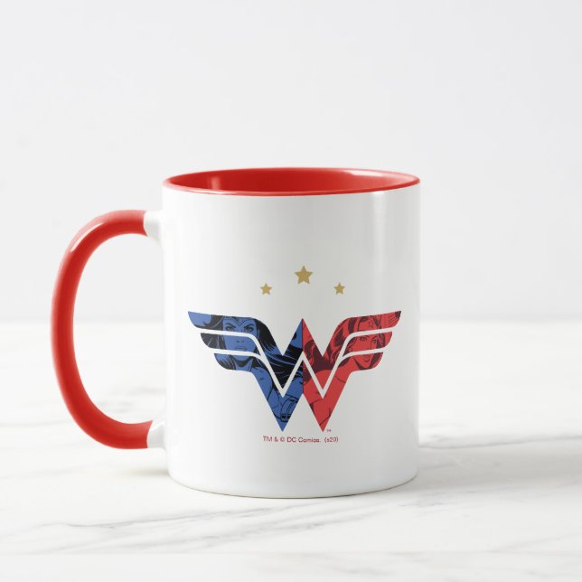 Mug Wonder Woman Moderne & Retro Reic Comic Overlay Lo (Gauche)
