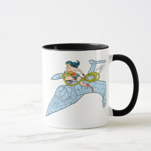 Mug Wonder Woman on Spaceship