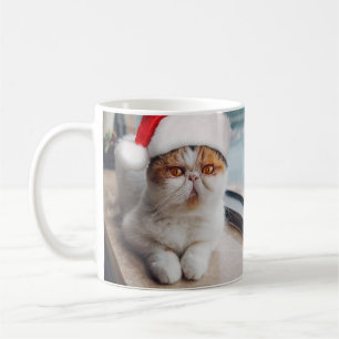 Mug Wonderful persian cat with Santa Claus