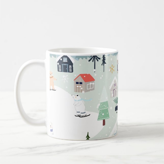 Mug Wonderland d'hiver : Ours polaire Noël (Gauche)