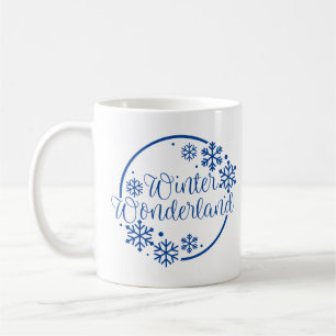 Mug Wonderland hiver avec des flocons de neige