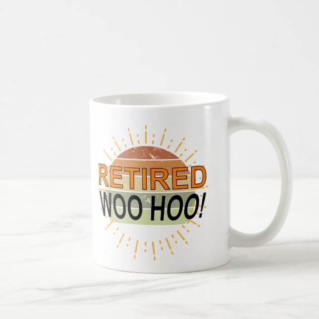 Mug Woo Hoo Retraité Sunburst Sunset Vintage Sunburst (Droite)