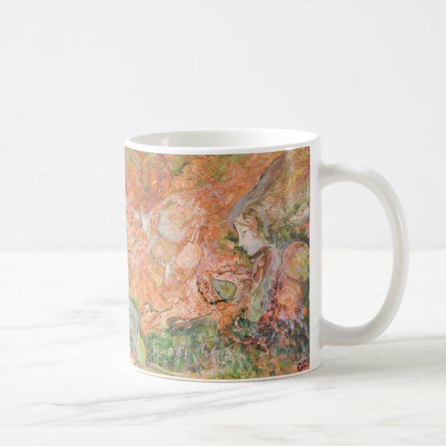Mug Woodland Spirit / Fairy Original Art Orange (Droite)