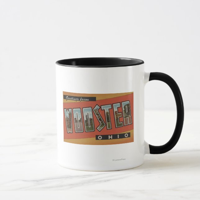 Mug Wooster, OhioGrandes lettres ScènesWooster, OH (Droite)
