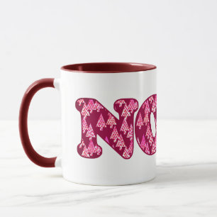 Mug Word Art - Noel avec des arbres en Bourgogne