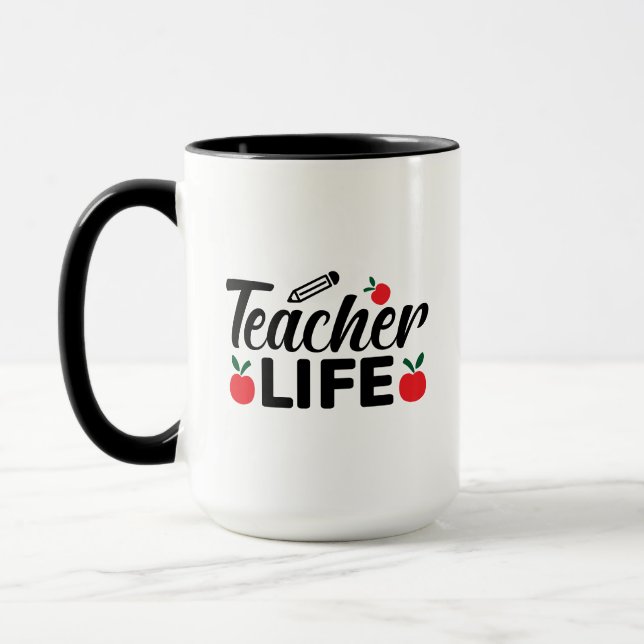 Mug Wordart La Vie d'Enseignant (Gauche)