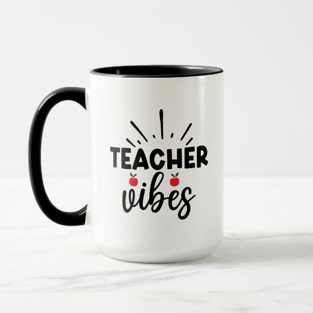 Mug Wordart Teacher Vibes (Gauche)
