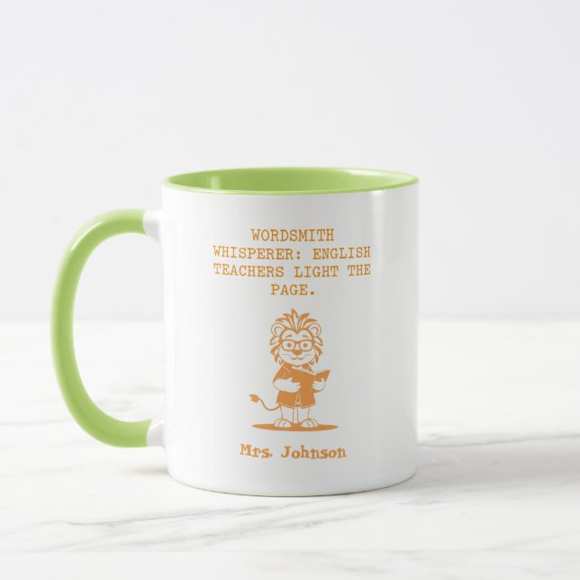 Mug Wordsmith Whisperer English Teacher Design (Gauche)