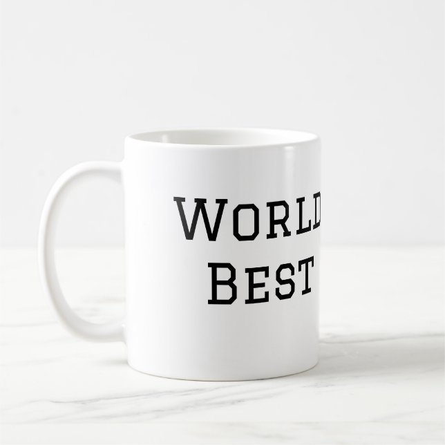 Mug World best dad ever fat ajouter nom texte sport te (Gauche)