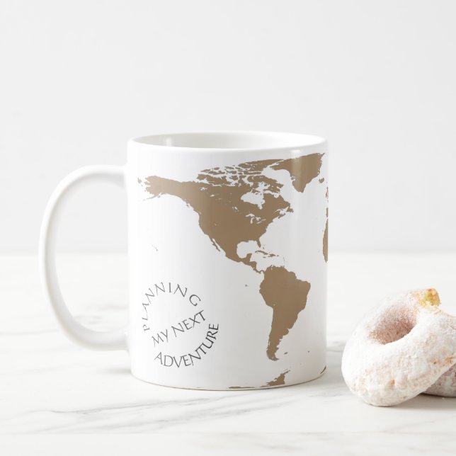 Mug World Map - Planning My Next Adventure - Custom (Avec donut)