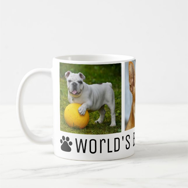 Mug World's Best Dog Dad, Custom Photo  (Gauche)
