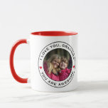 Mug Worlds Best Grandma Photo Heart Red White Black<br><div class="desc">A cool awesome red, white and black design for grandsons and granddaughters to celebrate their love for their grandmother and wish her a Happy Birthday, Happy Mother's Day or Happy Grandparents' Day. The text is customizable and can be changed to describe your nana. For example, You Are So Funny, You...</div>
