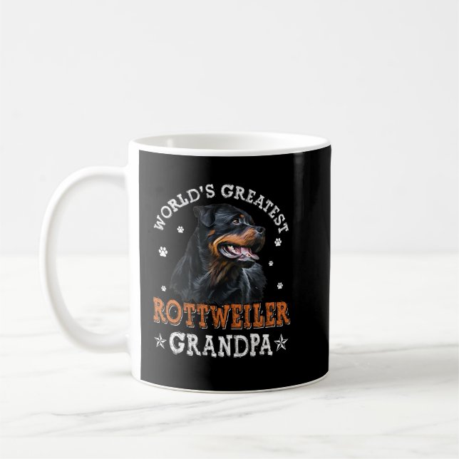 Mug World's Greatest Rottweiler Grandpa Funny Rottie P (Gauche)