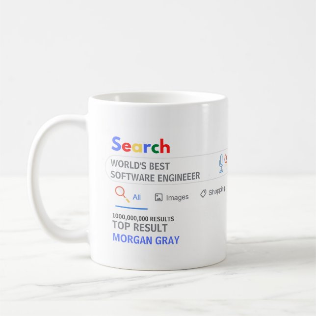 Mug WORLDS MEILLEUR INGÉNIEUR LOGICIEL TOP Résultat de (Gauche)