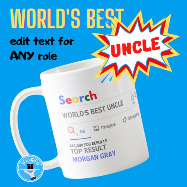 Mug WORLDS MEILLEUR ONCLE - Drôle résultat de recherch (Créateur téléchargé)