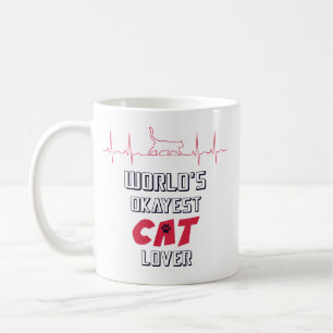 Mug World's Okayest Amoureux des chats Drôle Citation 