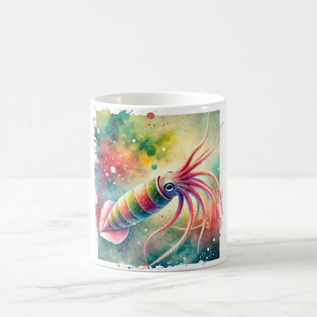 Mug Worm Squid 170624AREF109 - Watercolor (Centre)