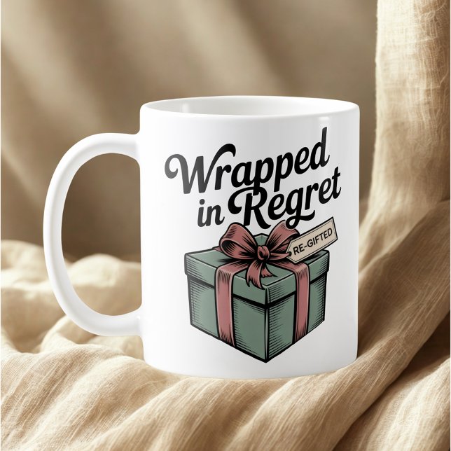 Mug Wrapped in Regret | Christmas Emotional Humor (Créateur téléchargé)