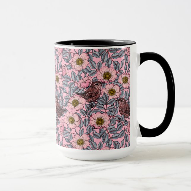 Mug Wrens en rose (Droite)