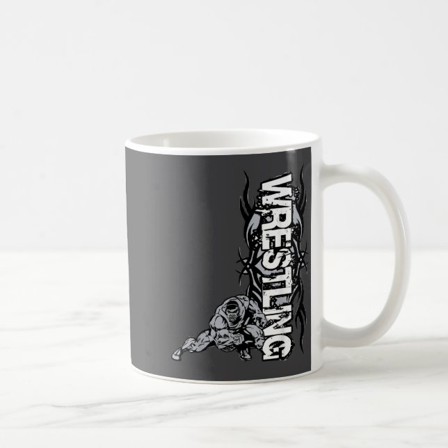 Mug Wrestling Graphic Strong Wrestler For Men Women Bo (Droite)