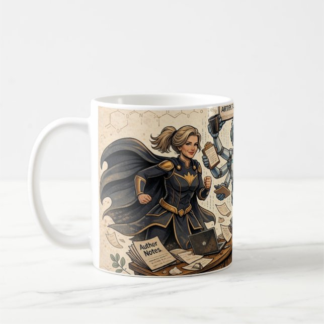 Mug Writer’s Desk AI Superhero Coffee -  (Gauche)