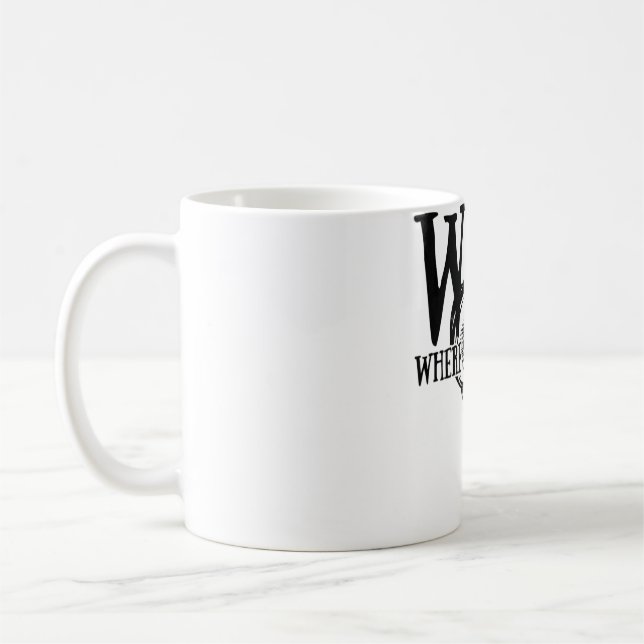 Mug WTF Où est Le Cadeau Poisson Drôle Quote de Pêche  (Gauche)
