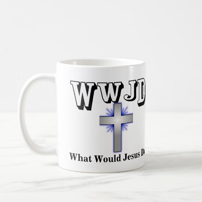 Mug WWJD Que FERAIT Jésus ? (Gauche)