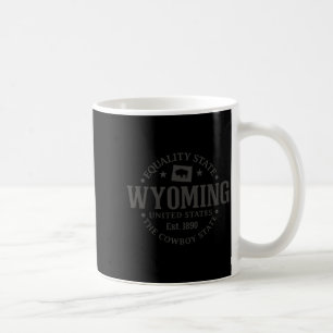 Mug Wyoming Equality State Établie 1890 Vintage Cowboy
