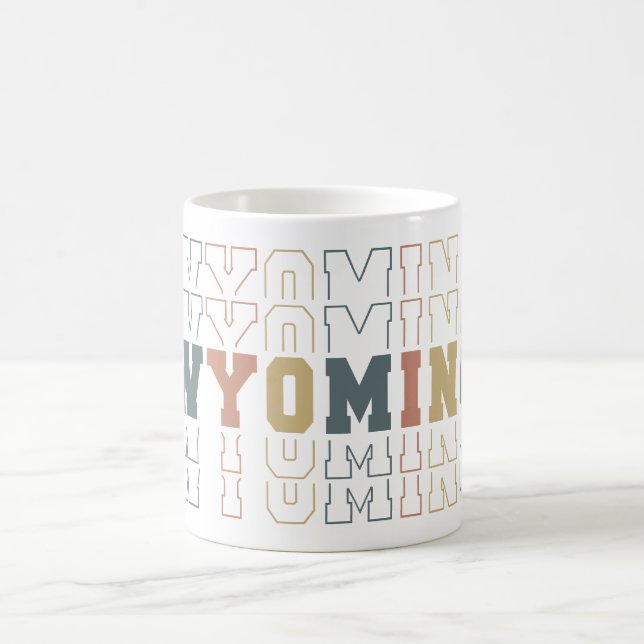 Mug Wyoming Word Art empilé (Centre)