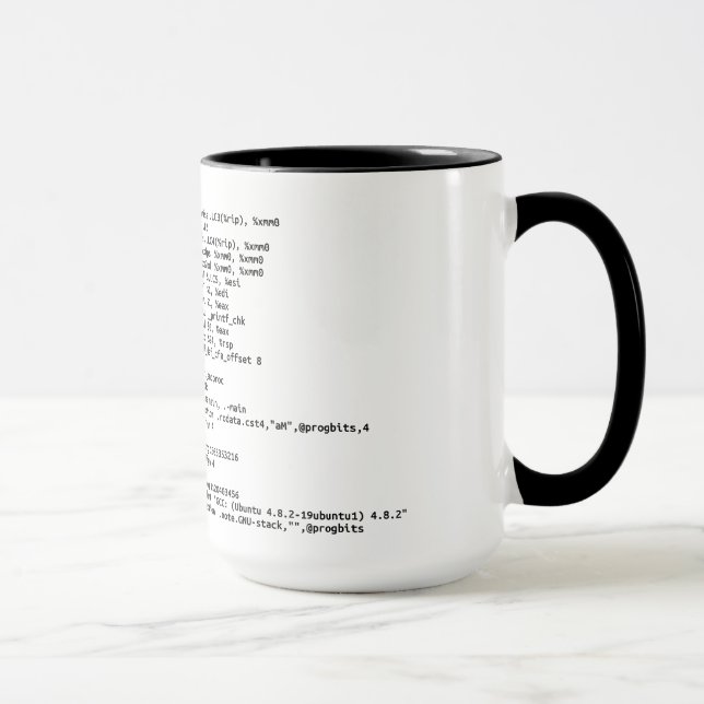 Mug x86 Assemblée "quantité de café " (Droite)