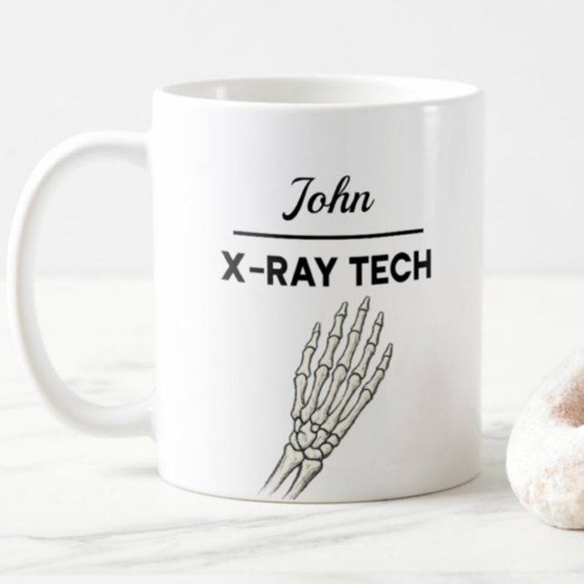 Mug X-RAY TECH Personalized Name Radiography (Créateur téléchargé)