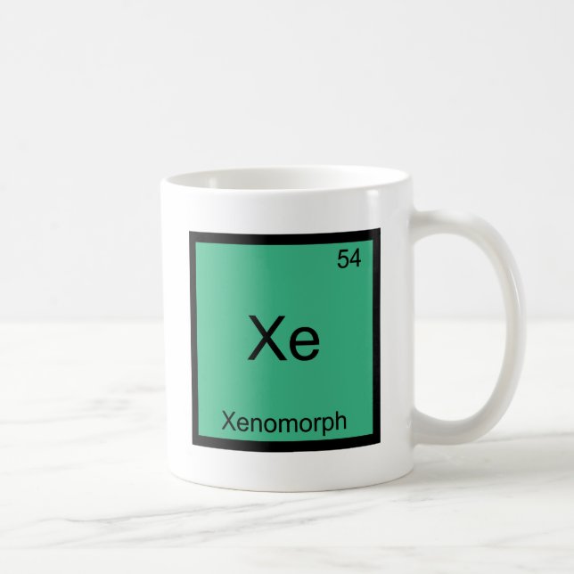Mug Xe - Xenomorph Symbole de l'élément de chimie amus (Droite)