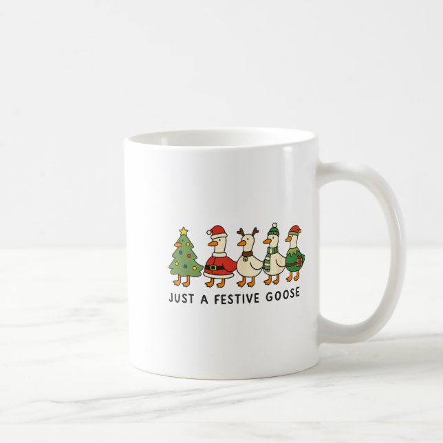 Mug Xmas Funny Silly Goose Christmas Pjs Just A Festiv (Droite)