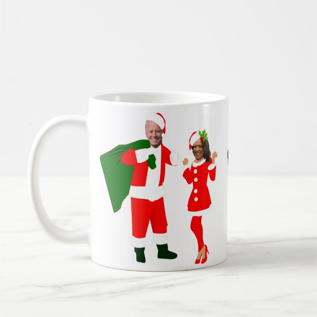 Mug xmas joe biden père Noël kamala harris (Gauche)