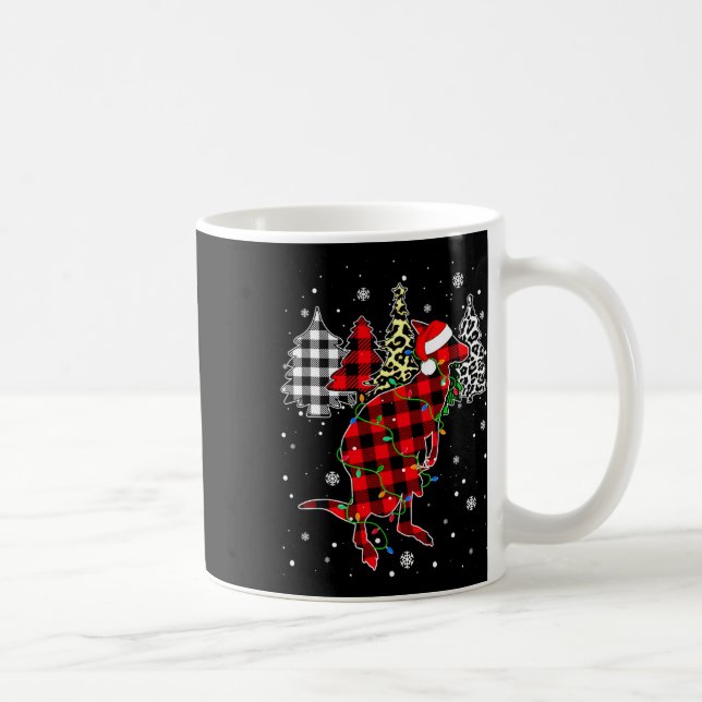Mug Xmas Kangourou Animaux Noël Buffalo Plaid Léopard (Droite)