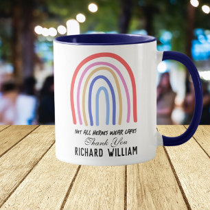 Mug Xmas Rainbow Watercolor Enseignant Merci bleu