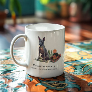 Mug Xoloitzcuintli   Aquarelle mexicaine Chien sans ch