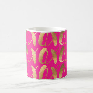 Mug Xoxo de PixDezines/arrière - plan du Faux Gold/DIY