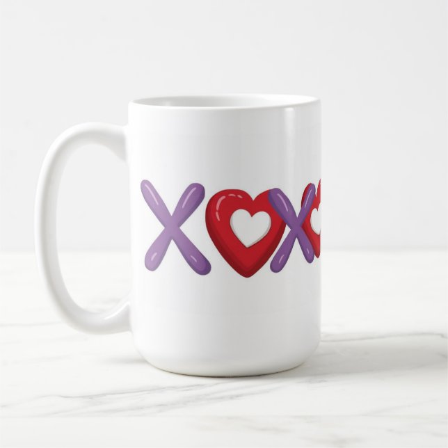 Mug XOXO Print Mug,Valentines Day  (Gauche)