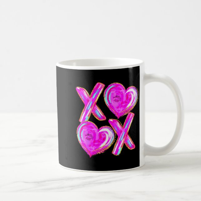 Mug Xoxo Valentines Day Love Funny Coquette Bow Checke (Droite)