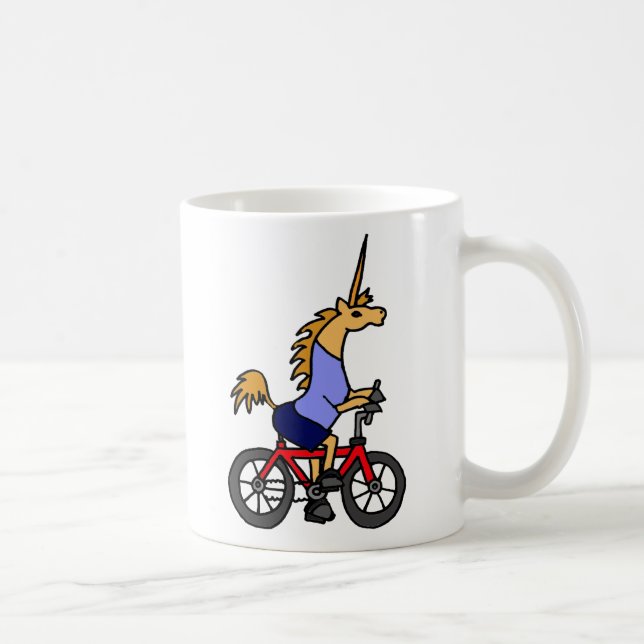 Mug XX bande dessinée de bicyclette d'équitation de (Droite)