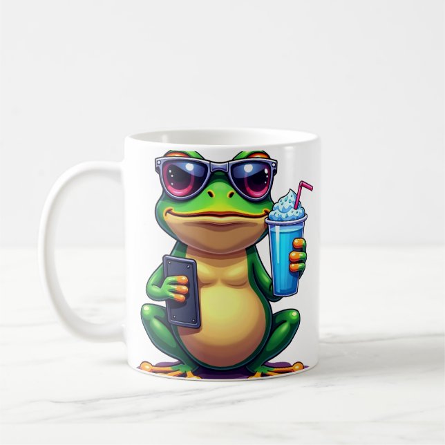 Mug Y2K Grenouille Tropicale Téléphone à Bascule Grump (Gauche)