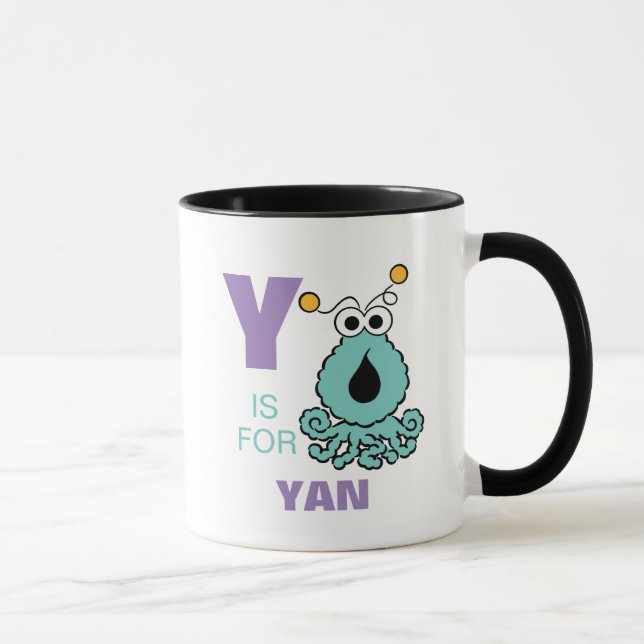 Mug Y est pour Yip-Yips | Ajouter Votre Nom (Droite)
