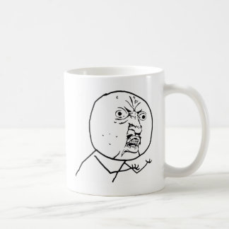 Mug Y fâché U aucun visage