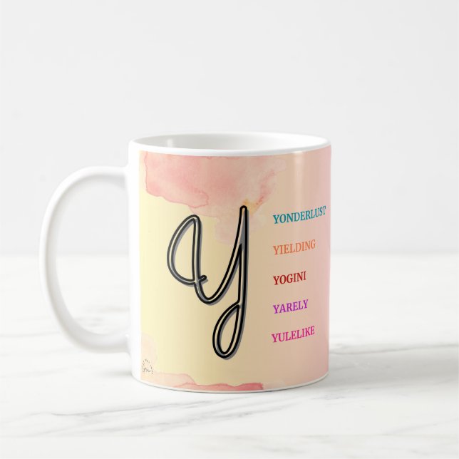 Mug "Y" initial (11oz) (Gauche)