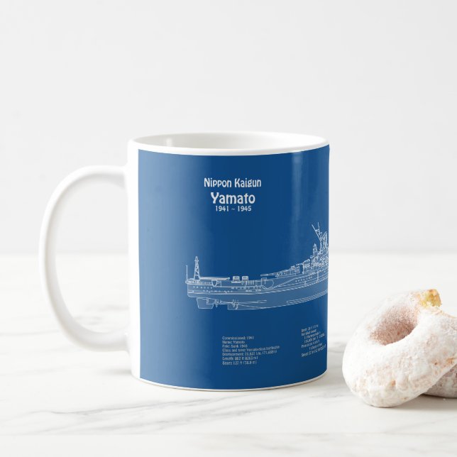 Mug Yamato - Plan de plan d'expédition ABD (Avec donut)