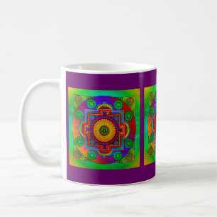 Mug YANTRA - grande roue - violet vert