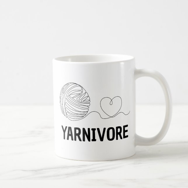 Mug Yarnivore, Funny Tricot & Knitter Cadeau (Droite)